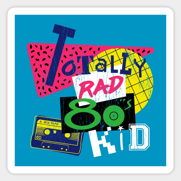 Rad Eighties Kid Magnet by Stationjack